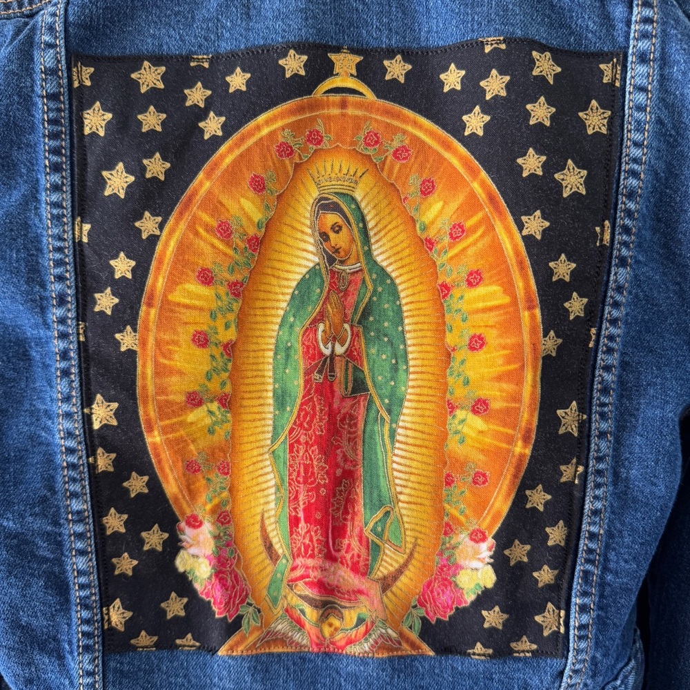 Altered Denim Jacket - Our Lady of Guadalupe - Picture 3 of 5